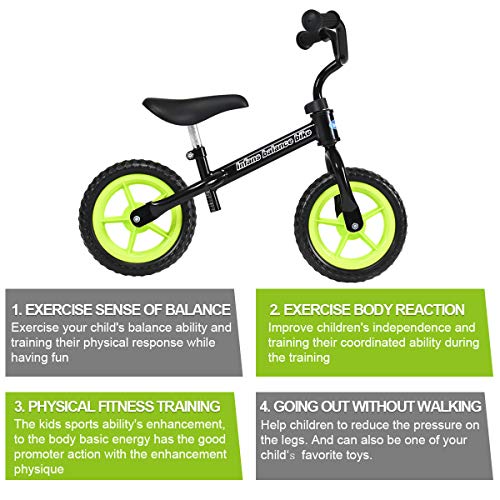 INFANS Lightweight Balance Bike, Kids Training Bicycle with Height