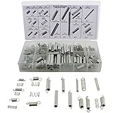ABN Compression &amp; Extension Spring 200 pc Medium-Size Assortment Set, Steel Wire Metal Tension Springs Replacement Kit