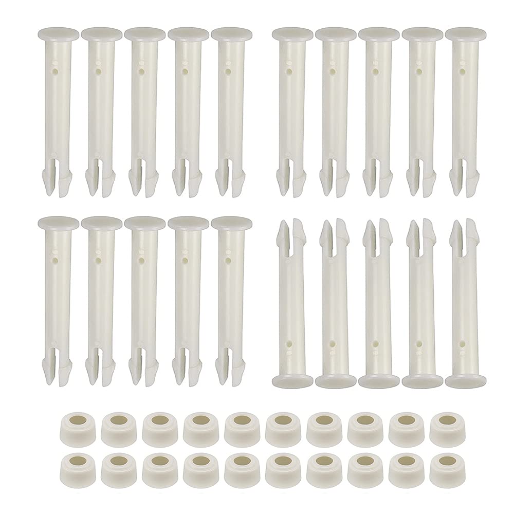 Zueyen 20 Pack Plastic Pool Joint Pins & Rubber Seals for Intex 13'-24' Above Ground Round Metal Frame Pools and Rectangular Metal Frame Pools Pools Replacement Parts