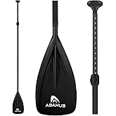 Abahub SUP Paddles - 3 Piece Adjustable Stand up Paddle - Lightweight Oar for Paddleboard, Aluminum Alloy PU Coated Shaft 68" - 84", Black/Blue/Green/Orange/Red/Yellow Plastic Nylon Blade