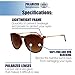 Women's Polarized Sunglasses from EYE LOVE, Designer, 100% UV Block + 5 BONUSES, Brown