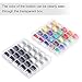 NEX Sewing Thread Kit Bobbins and Sewing Thread with Bobbin Case Soft Measuring Tapes Assorted Colors - 50 Pieces 2 Bobbin Box - Ideal Gift