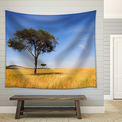 Beautiful Landscape with Tree in Africa Fabric Wall