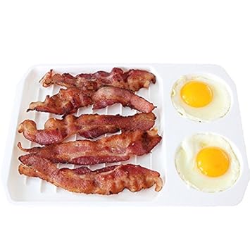 2 en 1 Microondas Bacon y huevos cocina, mexidi horno microondas ...