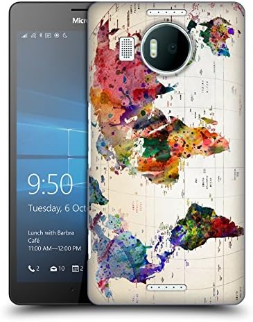 Official Mark Ashkenazi Map Of The World Pop Culture Hard Back Case for Microsoft Lumia 950 XL
