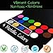 Face Paint Kit Non-Grease 18 Colors Including 4 Metallic 3 Brushes 30 Stencils Face Paints Body Paint Palette Kids Safe Face Painting Supplies Halloween Makeup Facepaint Makeup Costume Birthday Party