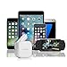 Elepower 10.5W Travel Charger with Foldable AC Wall / DC Plug and Dual Smart USB Ports Car Charger for iPad Air / Mini, iPhone 7 / 6s / 6 / Plus, Galaxy S/J Series, LG, Nexus, HTC and More-White