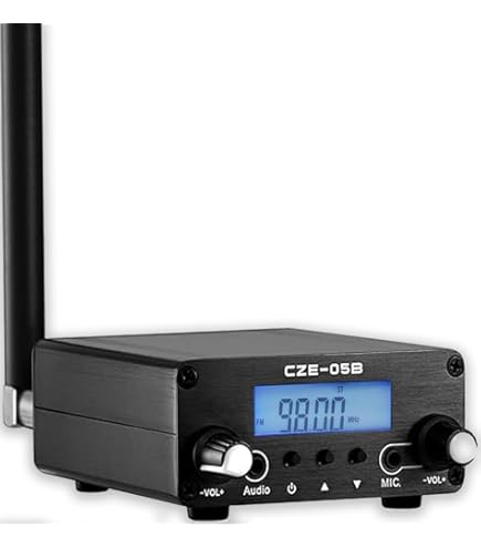 Amazon.com: BaseWish 0.5W 0.1W Long Range FM Transmitter with LCD