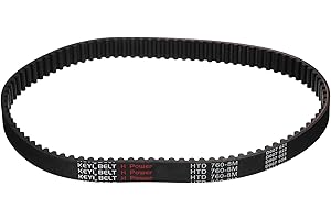 uxcell 760-8M-20 Timing Belt, 760mm Pitch Circumference x 20mm Width x 6mm Height, 8mm Pitch, 95 Teeth, Black Rubber Synchron