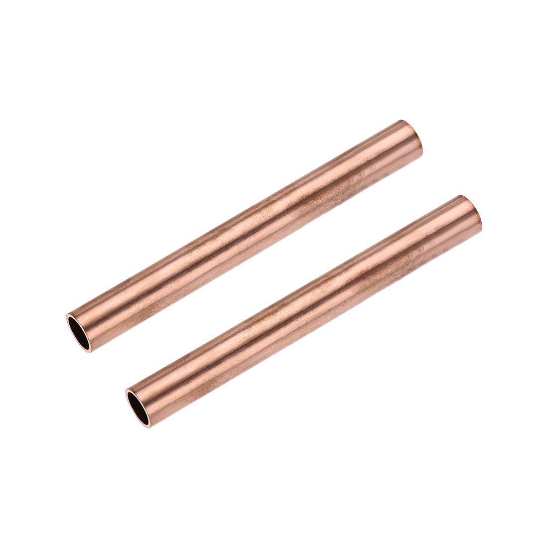 sourcing map Copper Round Tube, 11mm OD 1mm Wall Thickness 100mm Length Straight Pipe Tubing 2 Pcs