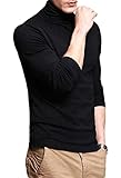 WNSY Men Slim T-Shirts Turtleneck Pullover Long Sleeve T Shirts Tee