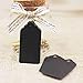SallyFashion 100pcs Gift Tags with String Attached, 1.5 x 2.8 inch Black Gift Tags Paper Black Labels for Clothes DIY Crafts Wedding Holiday