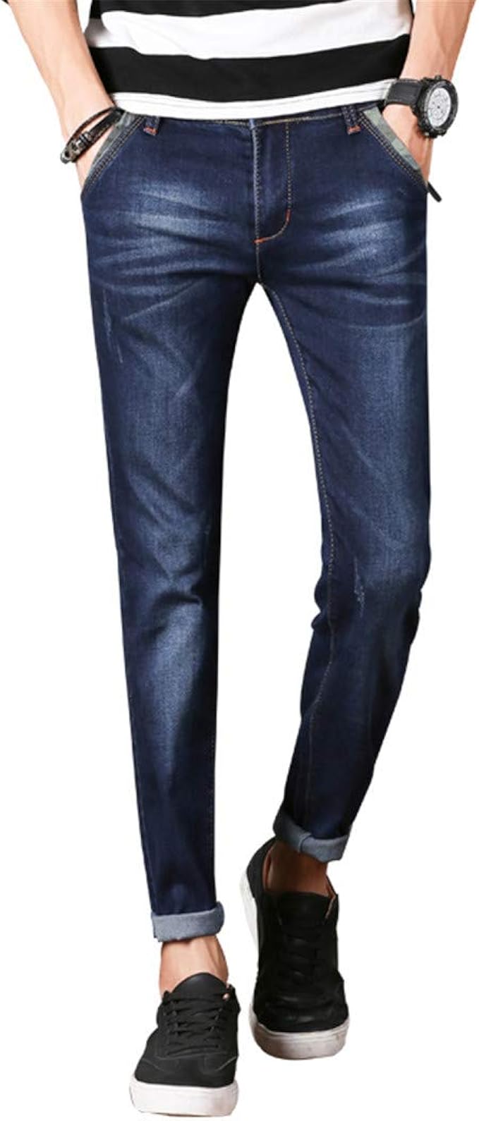 male biker jeans