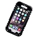iPhone 6 Plus Waterproof Case, iThrough 20ft Underwater, Dust/Dirt/Snow/Shock Proof Case with Touched Transparent Screen, Heavy Duty Protective Carrying Cover Case for iPhone 6 Plus 5.5 inch (Black-)