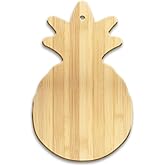 WEBEEDY Pineapple Shaped Bamboo Wood Cutting Board Cute Cutting and Charcuterie Board with Hanging Hole Small Decorative Cutting Board for Kitchen for Serving Fruit,Meat,Vegetable(9.8x15.7x1 Inch)