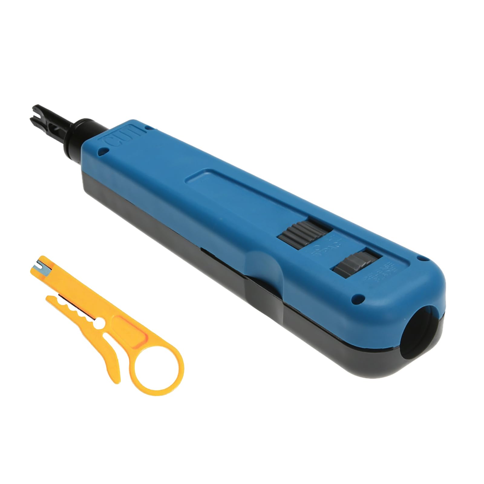 Punch Down Tool, 110/88 Terminal Block Insertion Tool Ethernet Krone Tool CAT5/6 Cable Impact Punch Down Tool for Data/Telephone/Network Cable