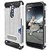ZTE ZMAX PRO/ZTE Blade X Max Case, Evocel [Explorer Series Pro] Dual Layer Credit Card Case with Magnetic Kickstand for ZTE ZMAX PRO (Z981) / ZTE Blade X Max (Z983), Silver