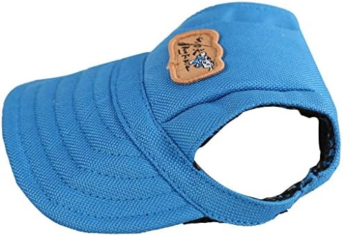 Kung Fu Dog Pet Dog Cat Canvas Hat Sports Baseball Cap with Ear Holes Only for Small Dogs