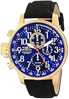 Invicta Men's 1516 I Force Collection Reloj en acero inoxidable ionizado en oro de 18k y reloj en tela