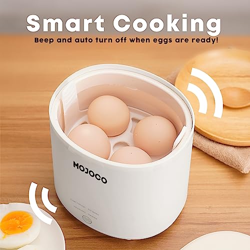 Mojoco Rapid Egg Cooker Mini Egg Cooker for Steamed, Hard Boiled