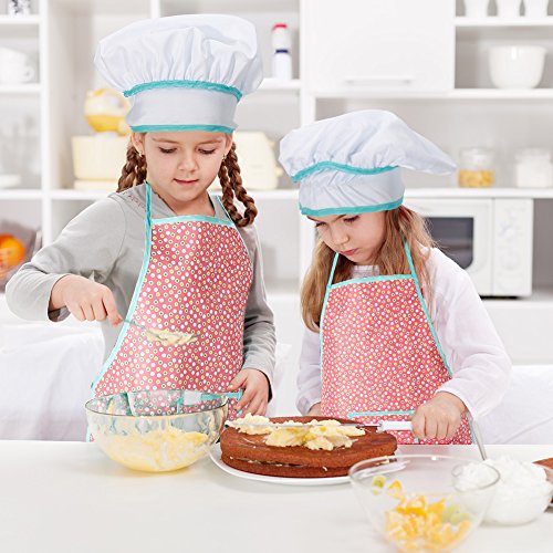 image for FunsLane Waterproof Apron 15Pcs Chef Set for Kids with Chef Hat and Ot