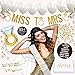 Bachelorette Party Decorations Kit - Bridal Shower Supplies Gift Box - Veil, Bride-to-Be Sash, 12 Custom Tattoos, Miss to Mrs Banner, Glitter Confetti, Diamond Engagement Ring an 12 Pearl Balloons!