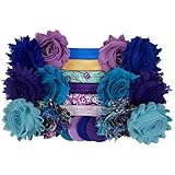 Peacock - Mini DIY Headband Kit - Makes 12 Single or 6 Double Headbands - Baby Shower Headband Station - Fashion Headbands for Birthday Party & Baby Shower Games
