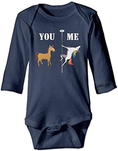 YESOS Long Sleeve Newborn Bodysuit - You Me Unicorn Pole Dance