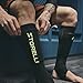 Storelli BodyShield Leg Guards, Premium Compression Shin Guard Sleeves for Soccer Players, Impact Protection, UV-Resistant, Sweat-Wicking, Unisex, 1 Pair, Black, Youth Medium