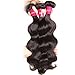 Sunber Hair Virgin Brazilian Body Wave 3 Bundles, Long Lasting Brazilian Hair 100 Human Hair Body Wave, Natural Black Color Mixed Length