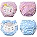 Baby Girl’s Training Pants Toddler Training Underwear 4 Packs Cute Potty Cloth Diaper Cotton Nappy Underwear for Kids Reusable Potty Pants (Bigger Than Normal Size, Suggest to Order Down a Size)