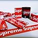 Supreme Red Logo Adhesive Tape BOPP Duct Tape Box Logo 4.5 cm 100 Yards 1 Roll (Red)