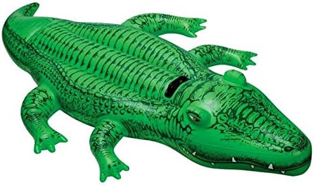 Adults and children Personality Creative Animal shapes crocodiles Inflatable mounts Water toys horse Floating on the water Inflatable boat , crocodiles 168*86cm