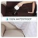 Flamingo P 100% Waterproof Recliner Chair Covers Quilted Reclining Chair Slipcover Furniture Protector Pet Couch Covers with Non Slip Backing, Seat Width Up to 30 Inch, Brown