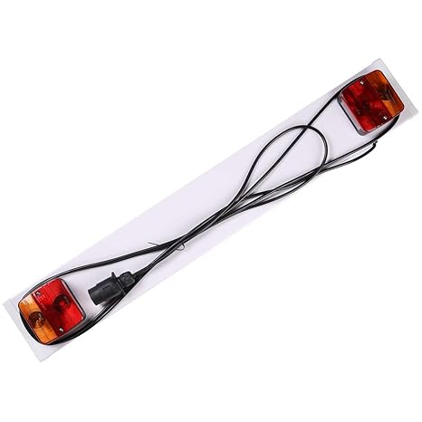 AOHEWEI 3FT Lichtleiste für Anhänger Beleuchtung 12V mit 4M Kabel Rückleuchte Verbunden mit 7 Pin Stecker Ideal für Anhänger 