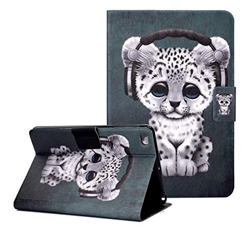 Dteck iPad Mini 1/2/3/4 Case - Lightweight Slim Fit PU Leather Smart Folio Stand Magnetic Cover with Auto Wake/Sleep Feature for Apple iPad Mini 1/ Mini 2/ Mini 3/ Mini 4, Little Leopard