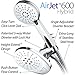 AirJet-600 Hybrid 3-in-1 High Pressure Luxury Rainfall Shower Combo with High-Velocity Flow Accelerator(TM) for More Power with Less Water! Height-Extend Design / Low-Reach Push-Button Flow Control