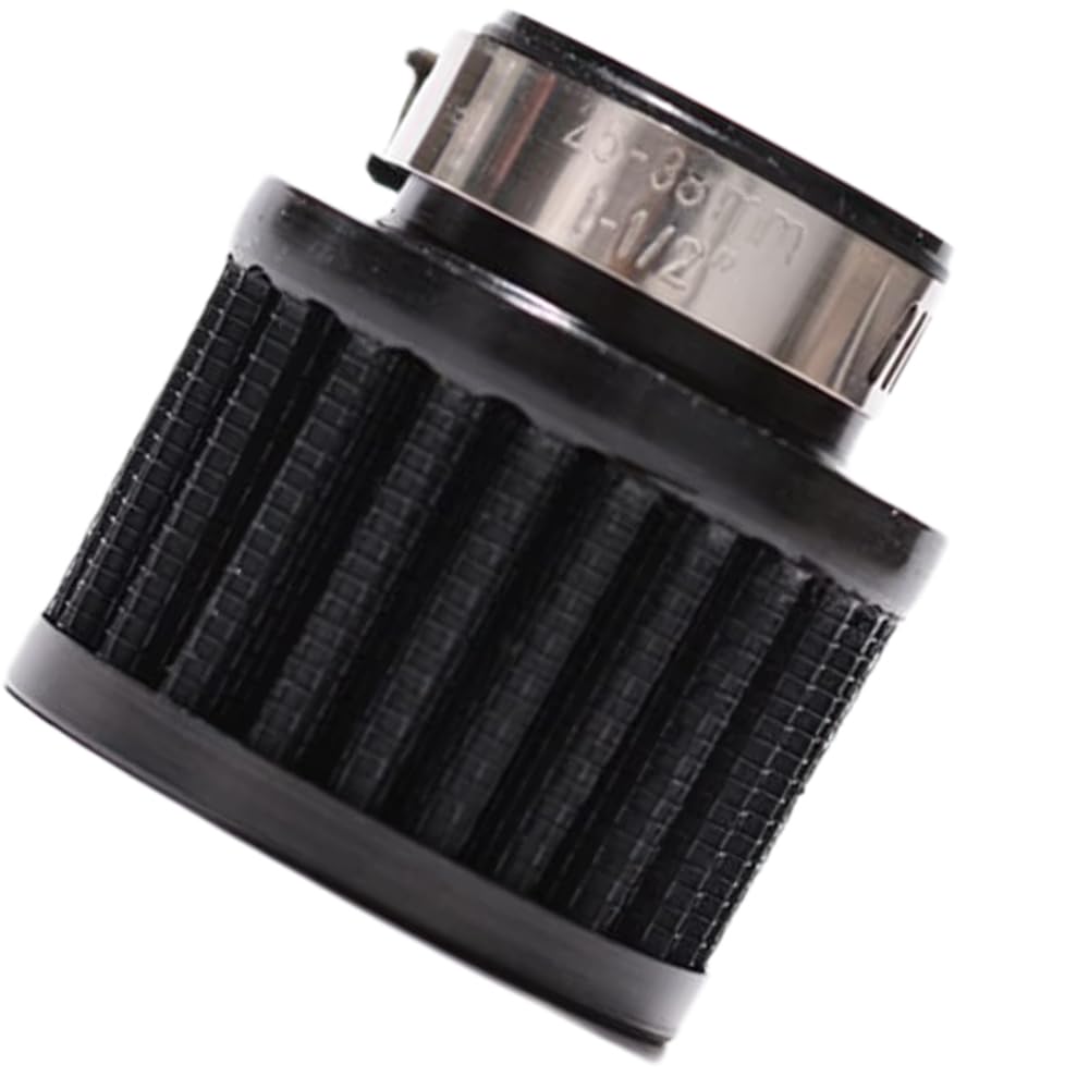 Photo 1 of 1" Air Intake Filter, 25mm Universal Breather Filter, Auto Air Filter Vent Crankcase Breathe with Adjustable Clamp, Cold Air Filter for Car and Motorcycle, Black