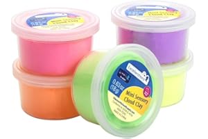 Excellerations Mini Cloud Clay Set of 5, 63 oz Each - Party Favors, Sensory Toys for Kids, Fidget Kit