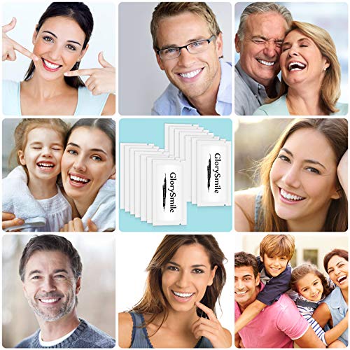 GlorySmile Professional Teeth Whitening Strips kit with Blue LED Light Dental Whitener Professional & Express Whitening Strips Kits Whitener Strips