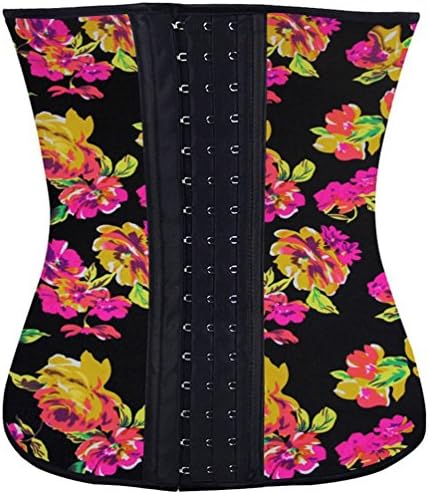 ELF Season Women's Latex Underbust Corset Waist Training Cincher Girdle,3XL,Red