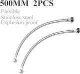 XIFIRY 1/2" BSP Flexible Hoses Pair 500mm Stainless Steel Braided view 2