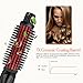 SwanMyst Curling Iron Brush 1.25 Inch with Anti-scald Bristles, 3 in 1 Ceramic Ionic Hot Hair Curling Styling Brush, Dual Voltage