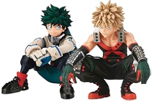 YLQANONG MHA Figures Midoriya Izuku/Todoroki Shouto/Asui Tsuyu Anime Figure Statues PVC Mha Anime Figurine Desk Decoration 3.94IN