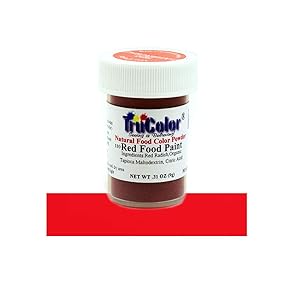 TruColor Red Airbrush Natural Food-Coloring Powder Paint, 9 Grams