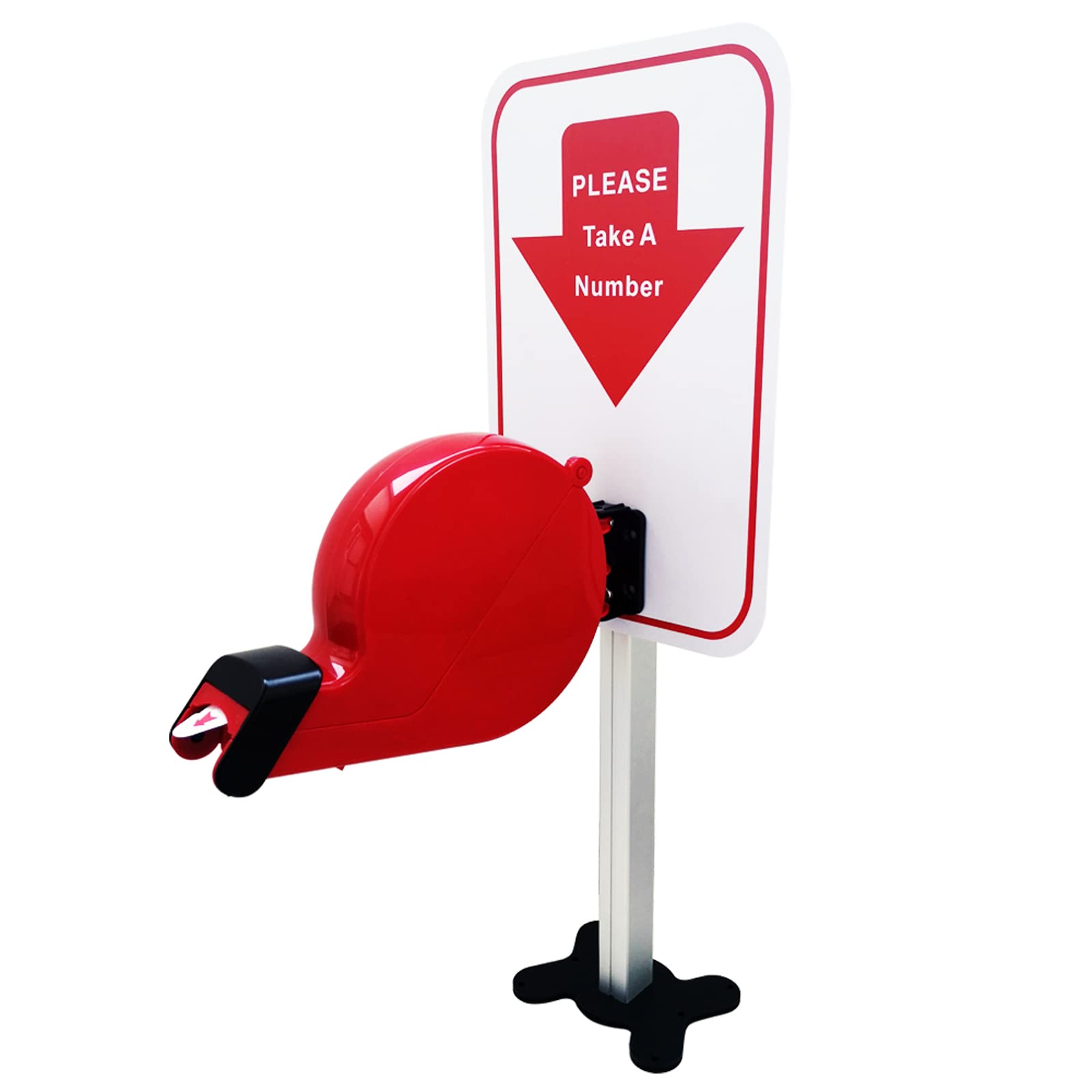 Take A Number System Ticket Dispenser with Counter Stand and 1 Roll Paper 2 Digits 2000 Tickets for Queue Call System