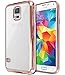 Samsung S5 Case,Luxury Stylish Design Electroplated Slim Fit Metallic luster TPU Case Cover for Samsung Galaxy S5 - Rose Gold