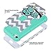 ULAK iPod Touch 7th Generation Case, iPod 6 Case, iPod Touch 5 Case, Heavy Duty Protective High Impact Design Summer Case Hybrid Skin Cover for iPod 5th/6th/7th Generation, Mint Green
