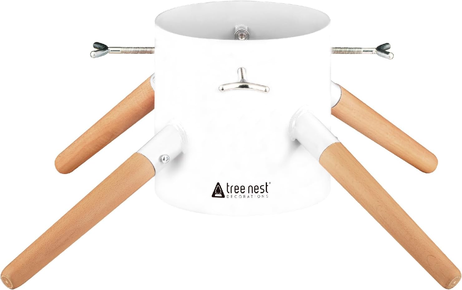 Tree Stands - Tree Nest Christmas Tree Stand Base Xmas Modern Tree Metal Holder Stand for 8.2ft Real Tree Xmas Tree Decoration（Family,White）