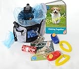 Dog Training Clicker Kit for Affordable Puppy Training. Rapid Rewards Treat Bag, Poop Bag Dispenser, Spare Pet Training Clicker, 15 Waste Bags, Bonus Clicker Training eBook